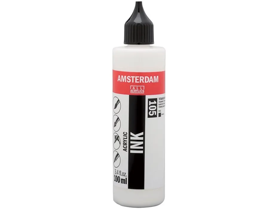 Amsterdam Ink 100ml – 105 Titanium White