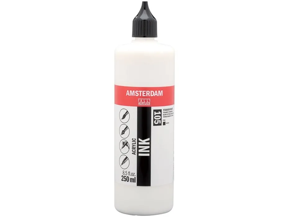 Amsterdam Ink 250ml – 105 Titanium White