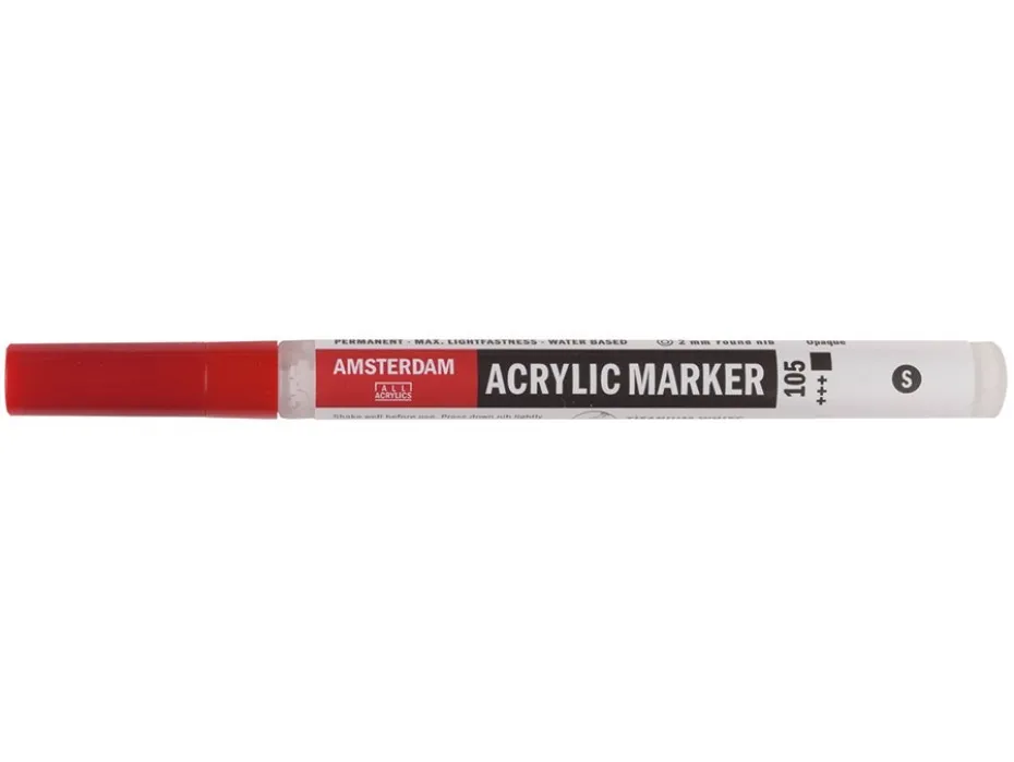 Amsterdam Marker 2mm – 105 Titanium white