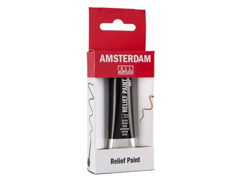 Amsterdam Relief Paint 20ml – 700 Black