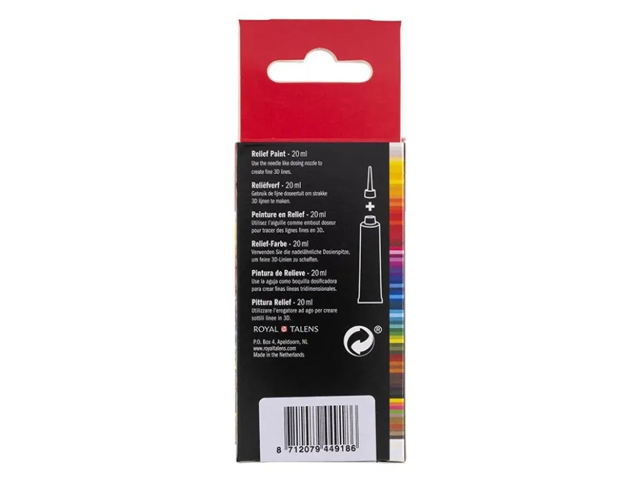 Amsterdam Relief Paint 20ml – 736 Lead Grey