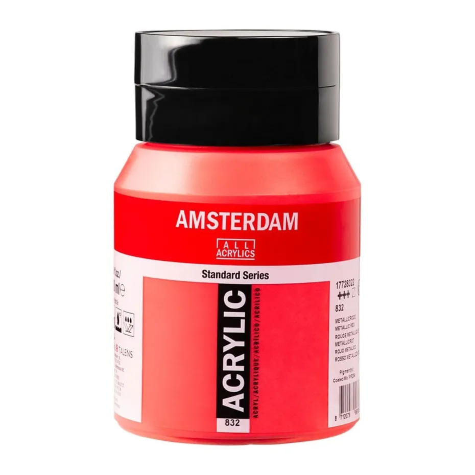 Amsterdam Standard Akryl 500ml – 832 Metallic red