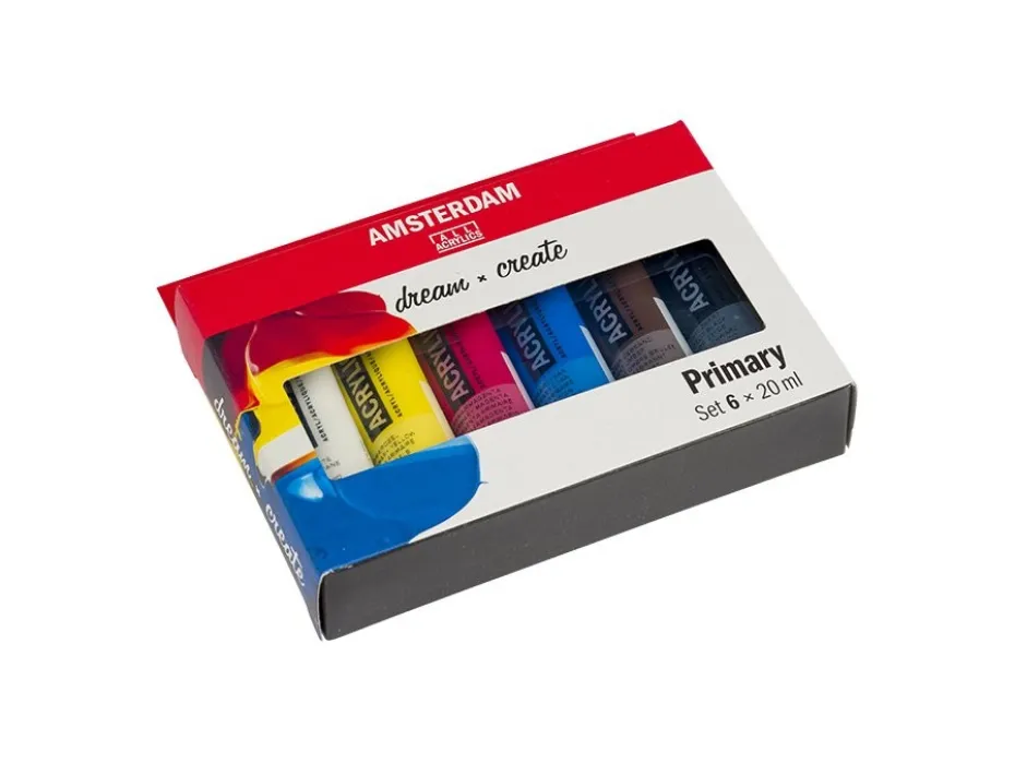 Amsterdam Standard Akryl 20ml Sett 6stk – Primærfarger