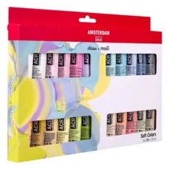 Amsterdam Standard Akryl 20ml Sett 24stk – Soft colours
