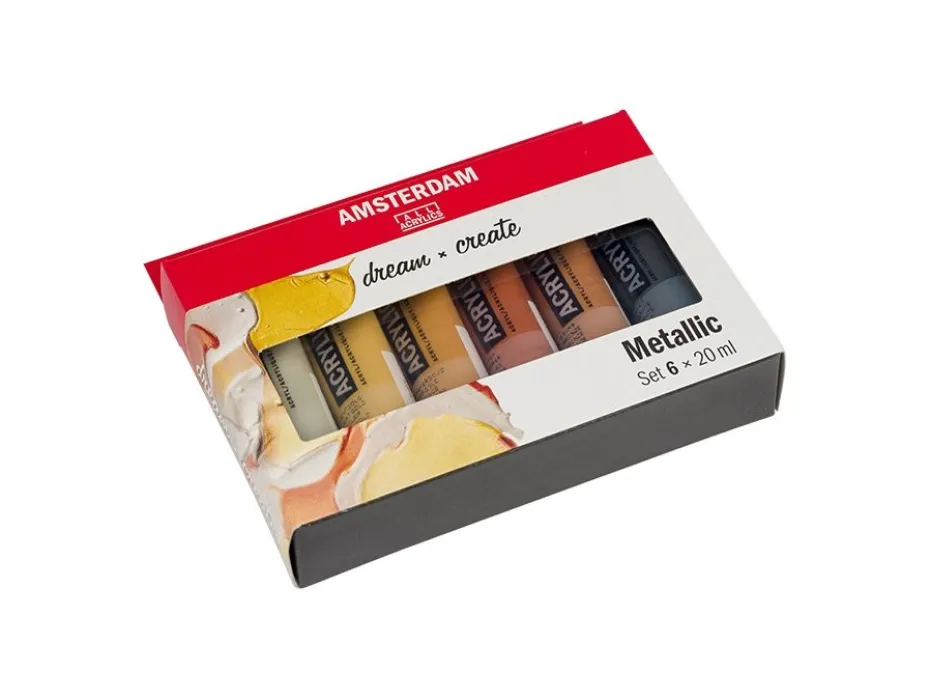 Amsterdam Standard Akryl 20ml Sett 6stk – Metallic
