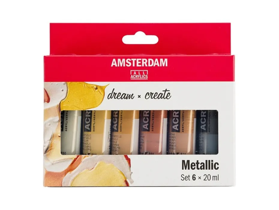 Amsterdam Standard Akryl 20ml Sett 6stk – Metallic