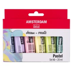 Amsterdam Standard Akryl 20ml Sett 6stk – Pastellfarger