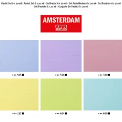 Amsterdam Standard Akryl 20ml Sett 6stk – Pastellfarger