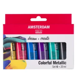 Amsterdam Standard Akryl 20ml Sett 6stk – Metallicfarger