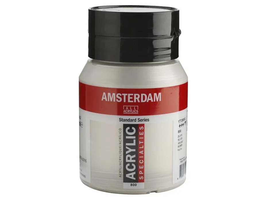Amsterdam Standard Akryl 500ml – 800 Silver