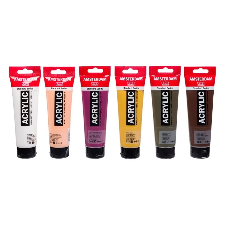 Amsterdam Standard Akryl 120ml – 6 tuber – Portrait set