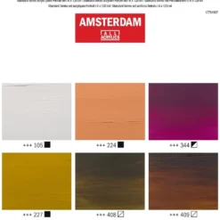 Amsterdam Standard Akryl 120ml – 6 tuber – Portrait set