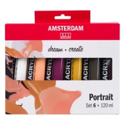 Amsterdam Standard Akryl 120ml – 6 tuber – Portrait set