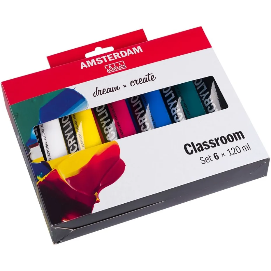 Amsterdam Standard Akryl 120ml – 6 tuber – Classroom set