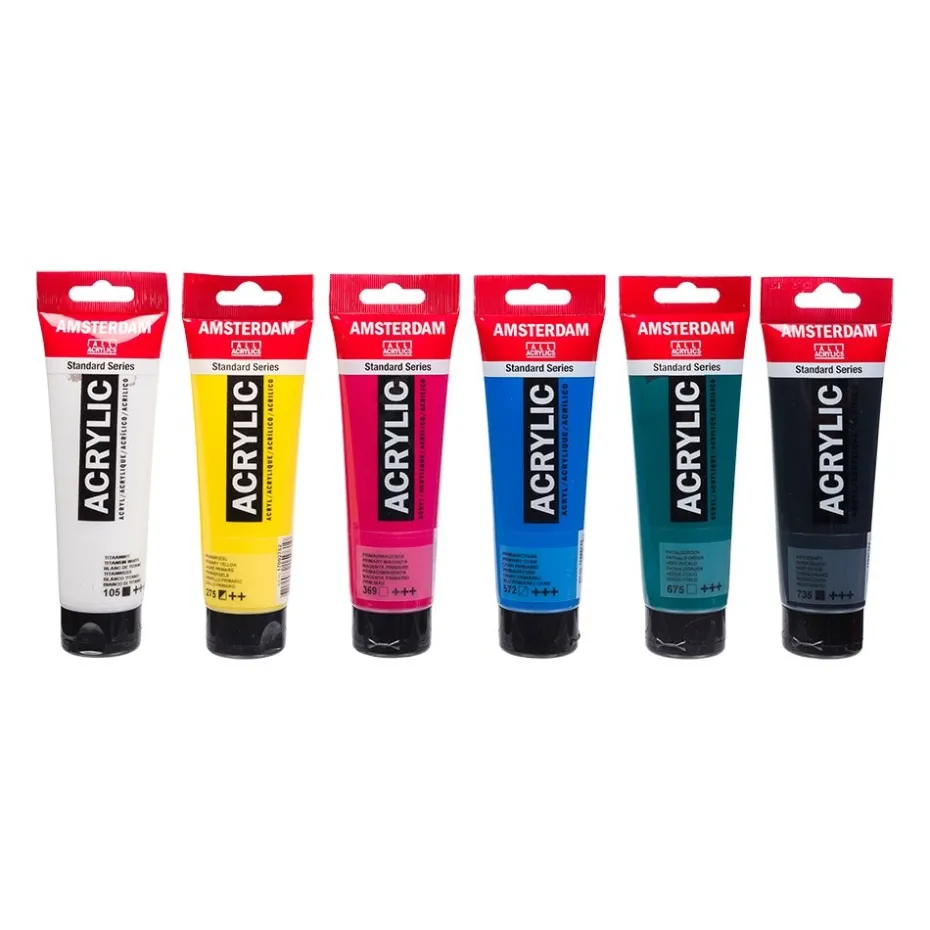 Amsterdam Standard Akryl 120ml – 6 tuber – Classroom set
