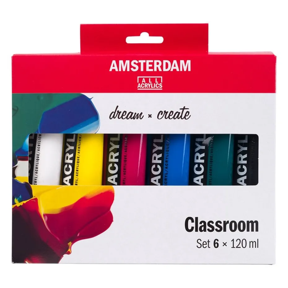 Amsterdam Standard Akryl 120ml – 6 tuber – Classroom set