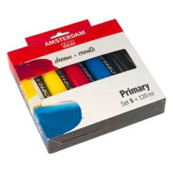 Amsterdam Standard Akryl 120ml – 5 tuber – Primary Set