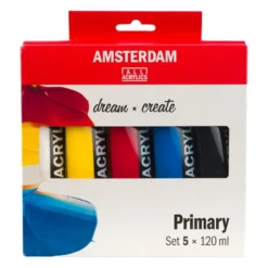 Amsterdam Standard Akryl 120ml – 5 tuber – Primary Set