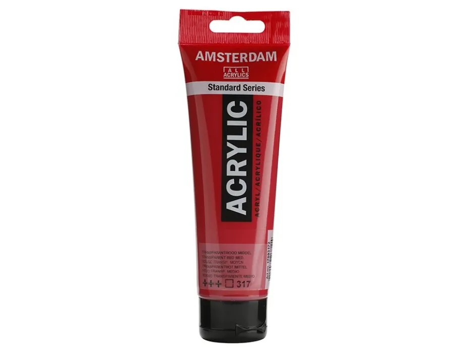 Amsterdam Standard Akryl 120ml – 317 Transp. red medium