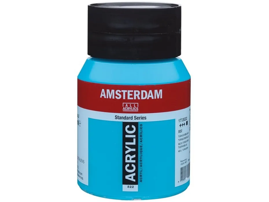 Amsterdam Standard Akryl 500ml – 522 Turquoise blue