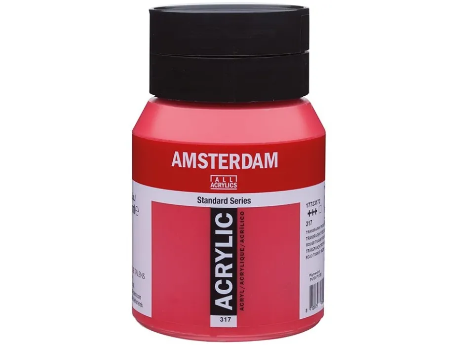 Amsterdam Standard Akryl 500ml – 317 Transparent red medium