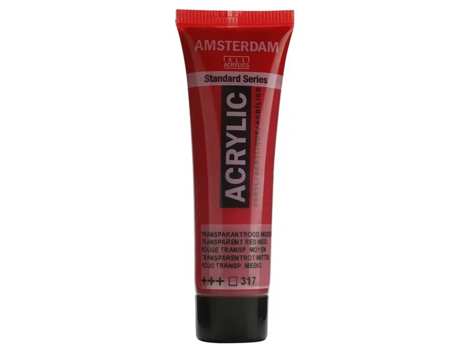 Amsterdam Standard Akryl 20ml – 317 Transparent Red Medium