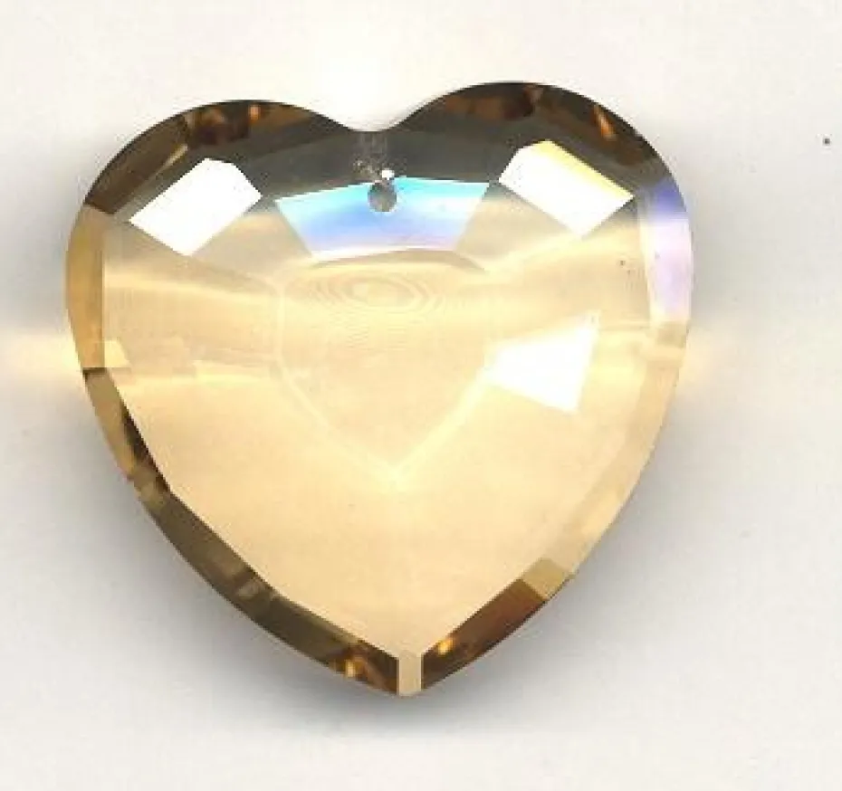 Anheng hjerte 32mm champagne