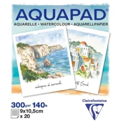 AQUAPAD Akvarellblokk Polaroid – 20ark 300g – 9×10,5cm