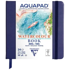 AQUAPAD Akvarellbok innbundet 300g 24ark – 14x14cm