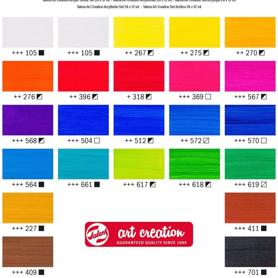 Art Creation Akrylmaling Sett 24x12ml – Standard