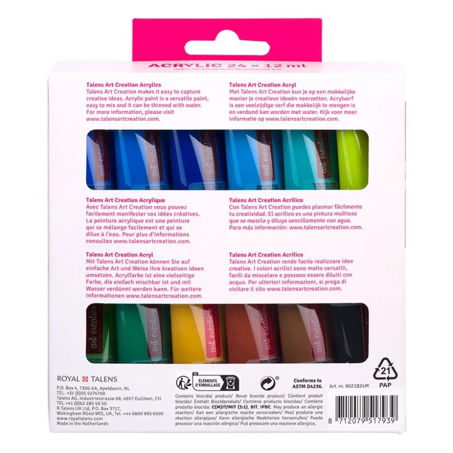 Art Creation Akrylmaling Sett 24x12ml – Standard