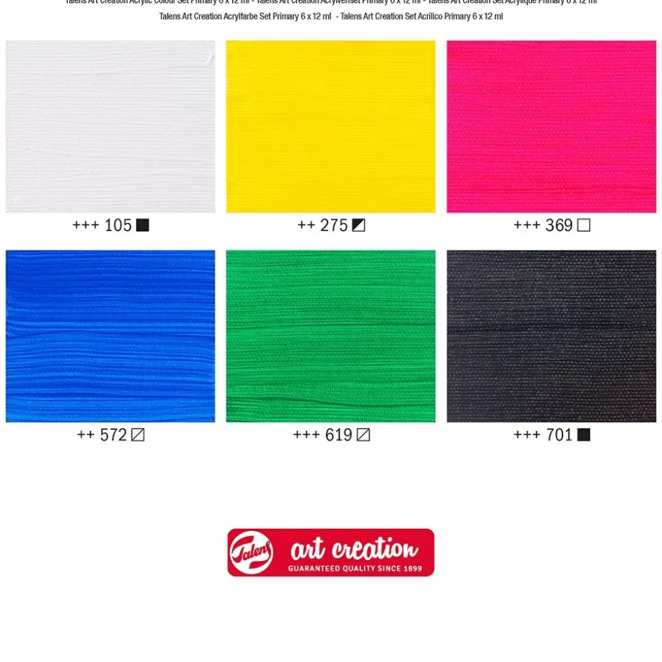 Art Creation Akrylmaling Sett 6x12ml – Primary