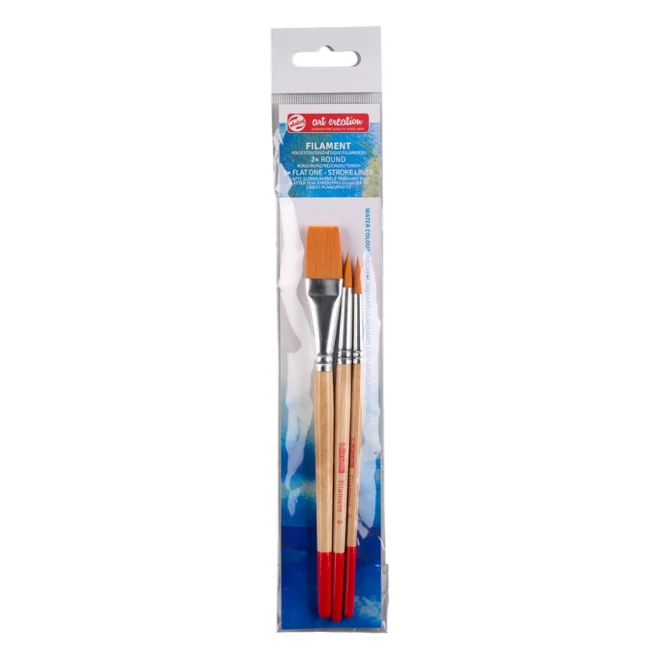 Art Creation Penselsett – Polyester Rund 6-8 Flat 5/8″