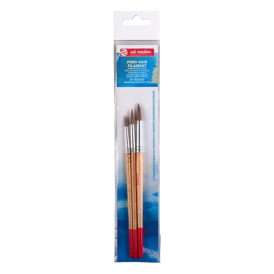 Art Creation Penselsett – Ponni/polyester Rund 4-6-8