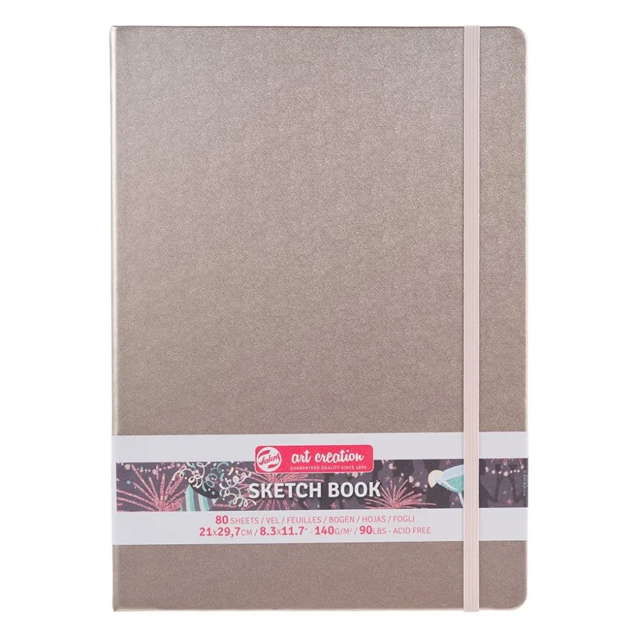 Art Creation Skissebok m/strikk 140g A4 – Champagne