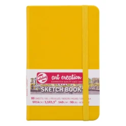 Art Creation Skissebok m/strikk 140g 9x14cm – Gul