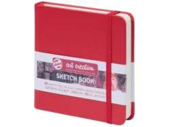 Art Creation Skissebok m/strikk 140g 12x12cm – Rød