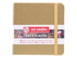 Art Creation Skissebok m/strikk 140g 12x12cm – Gull