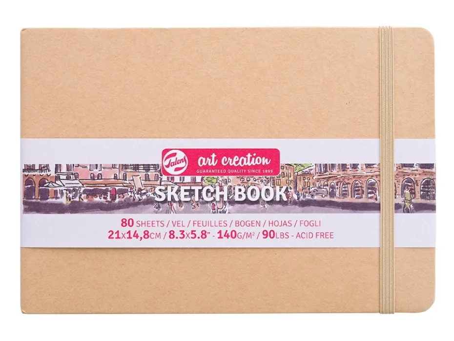 Art Creation Skissebok m/strikk 140g 21×14,8 – Kraft