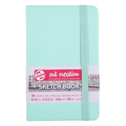 Art Creation Skissebok m/strikk 140g 9x14cm – Fresh Mint