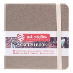 Art Creation Skissebok m/strikk 140g 12x12cm – Champagne