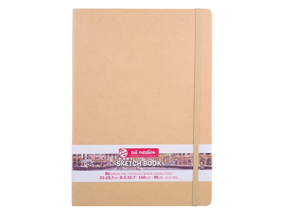 Art Creation Skissebok m/strikk 140g A4 – Kraft