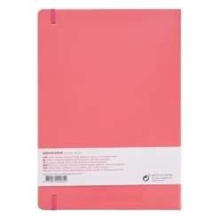 Art Creation Skissebok m/strikk 140g A4 – Korallrød