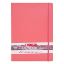Art Creation Skissebok m/strikk 140g A4 – Korallrød