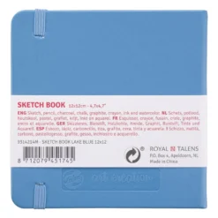 Art Creation Skissebok m/strikk 140g 12x12cm – Lys blå