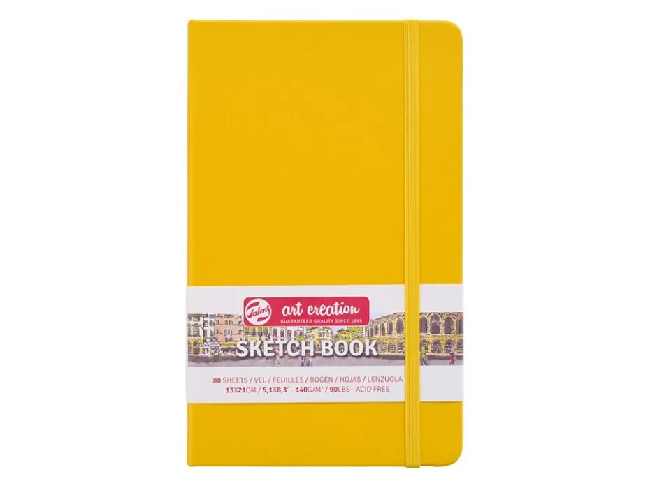 Art Creation Skissebok m/strikk 140g 13x21cm – Gul