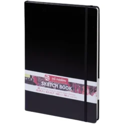 Art Creation Skissebok m/strikk 140g A4 – Sort
