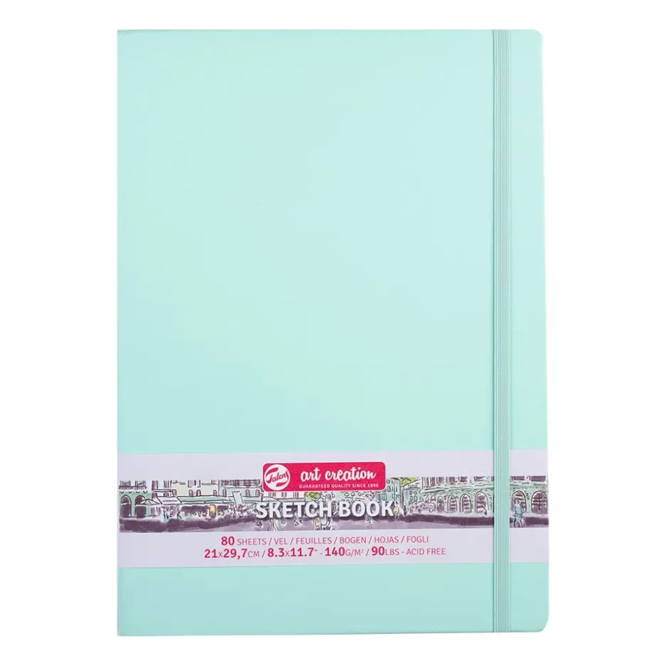 Art Creation Skissebok m/strikk 140g A4 – Fresh Mint