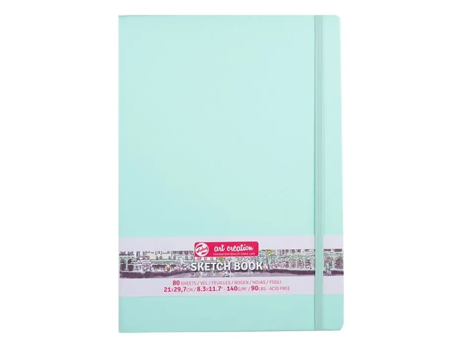 Art Creation Skissebok m/strikk 140g A4 – Fresh Mint