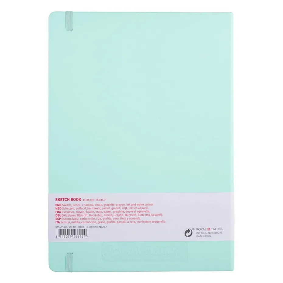 Art Creation Skissebok m/strikk 140g A4 – Fresh Mint